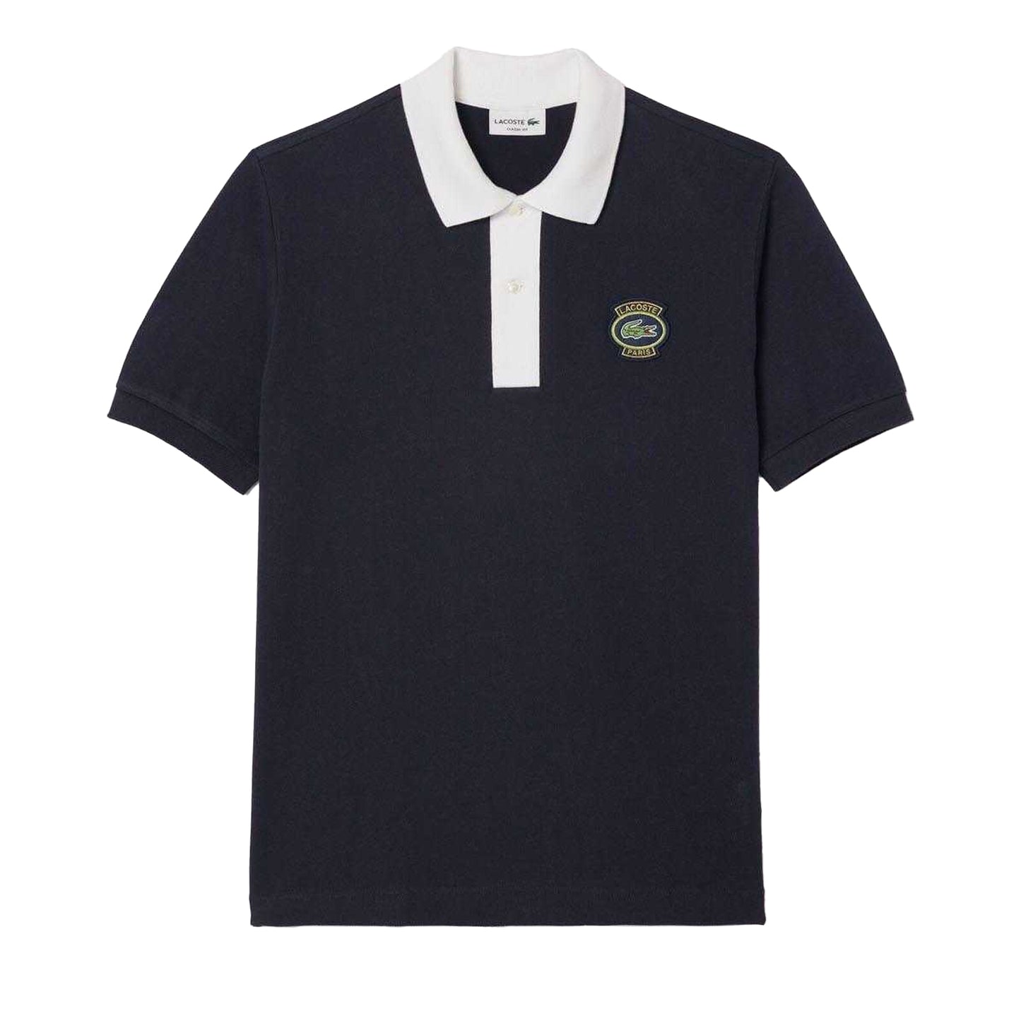 Blue - Front - Lacoste Mens Badge Classic Polo Shirt