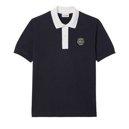 Blue - Front - Lacoste Mens Badge Classic Polo Shirt