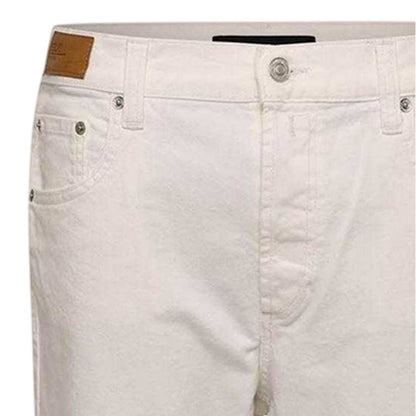 White - Side - Replay Womens-Ladies Straight Jeans