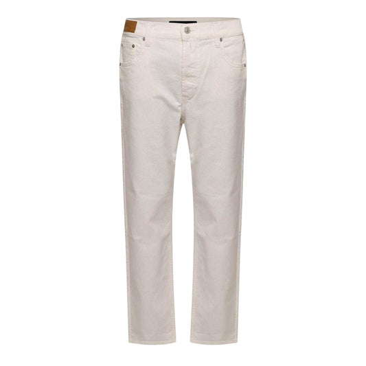 White - Front - Replay Womens-Ladies Straight Jeans