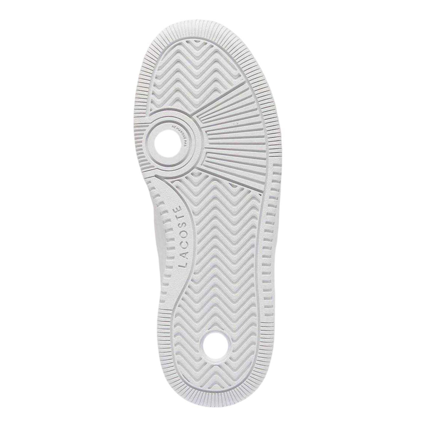 White-Pink - Side - Lacoste Childrens-Kids Set Leather Trainers