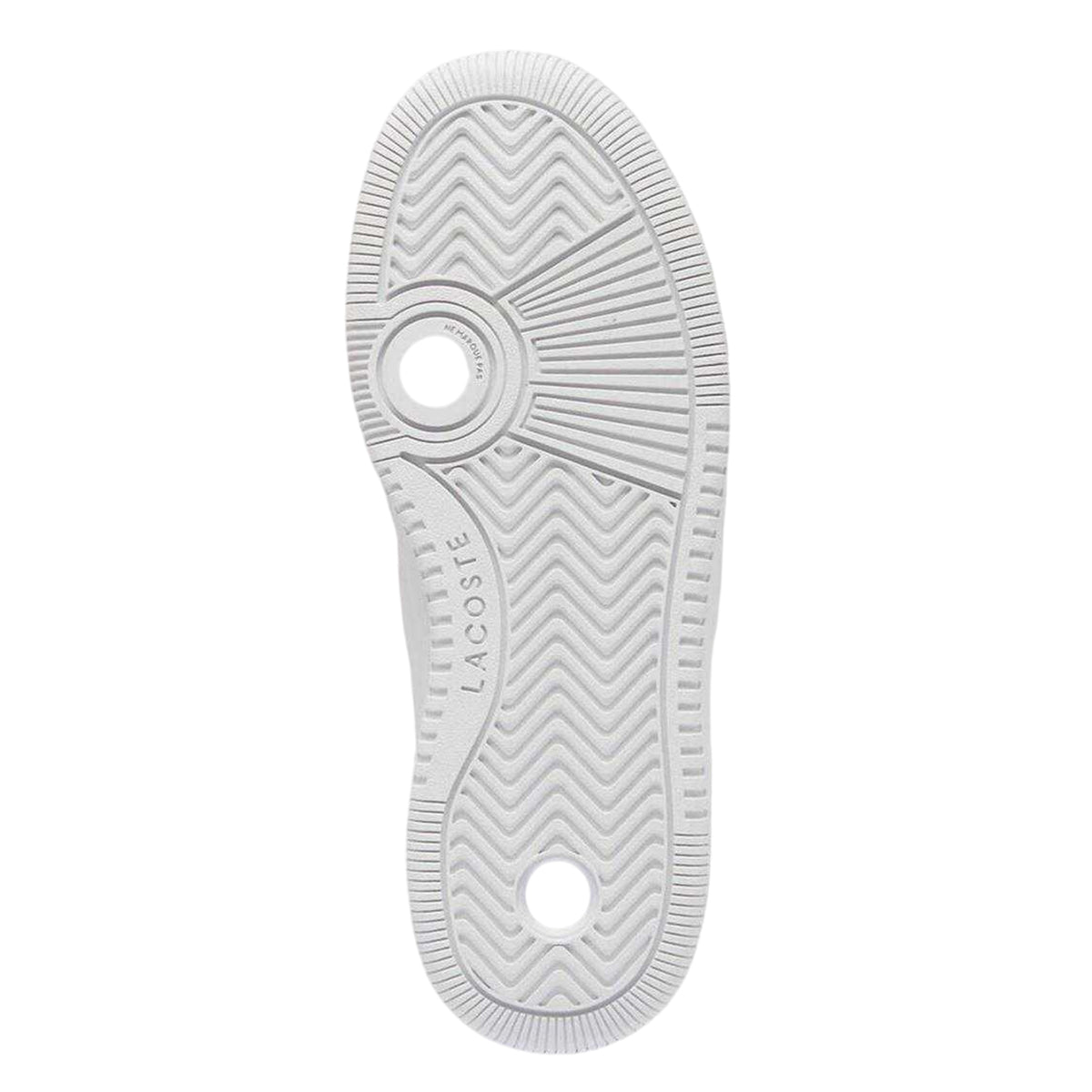 White-Pink - Side - Lacoste Childrens-Kids Set Leather Trainers