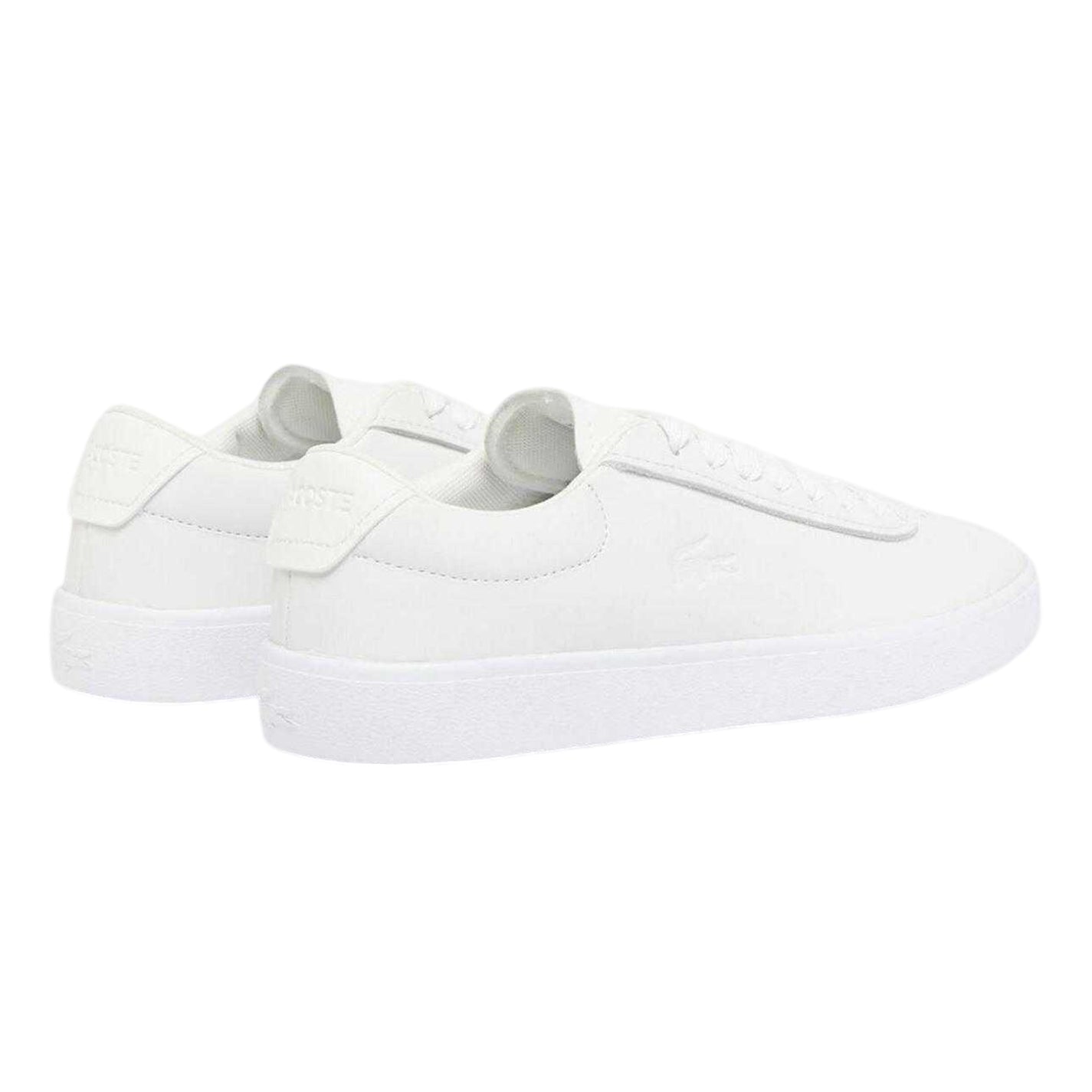 White - Back - Lacoste Womens-Ladies Baseshot Evo Leather Trainers