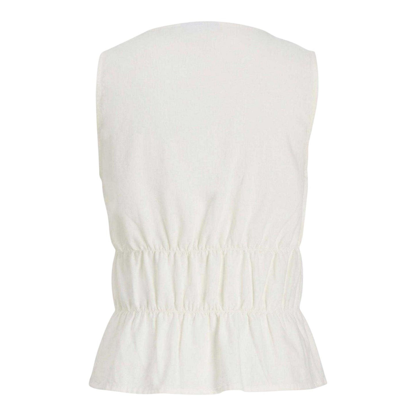 Blanc De Blanc - Back - JJXX Womens-Ladies Linen Front Tie Sleeveless Top