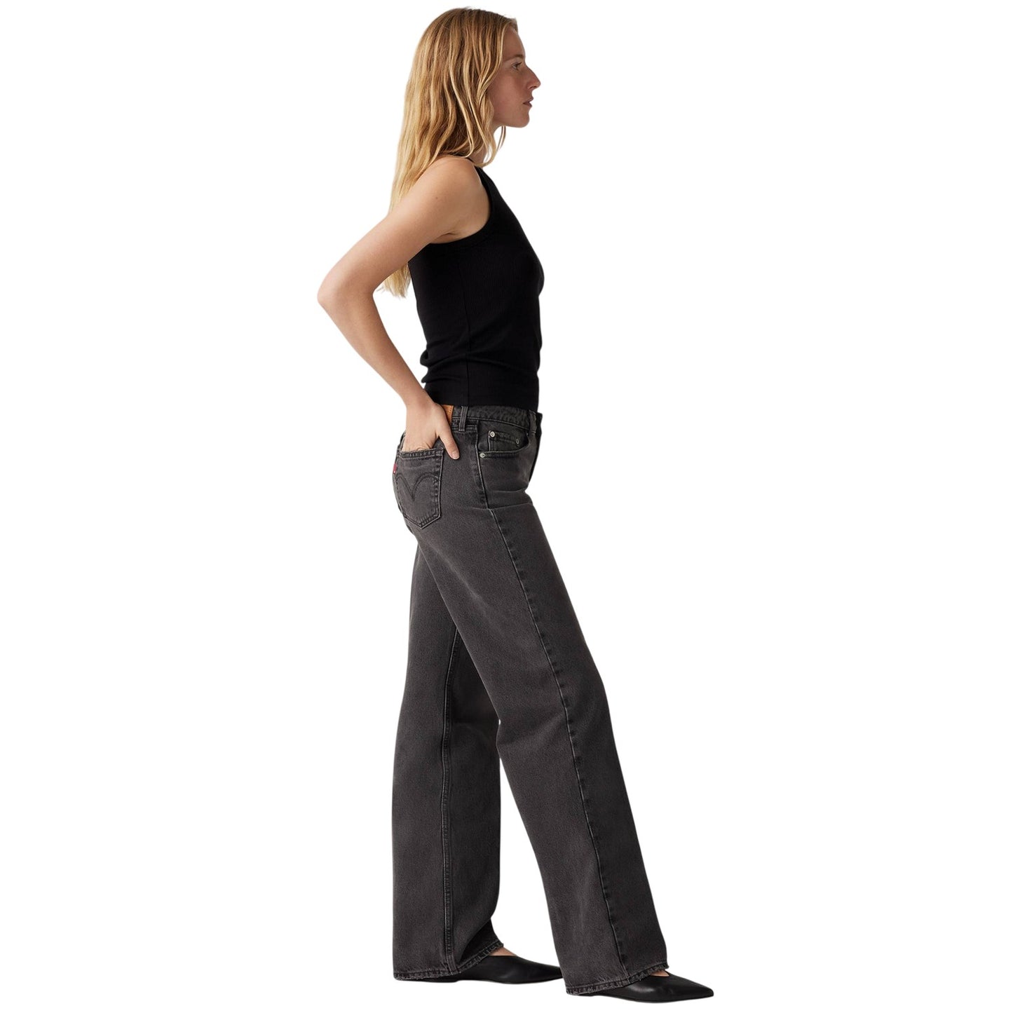 Wish Me Luck - Pack Shot - Levis Womens-Ladies Wide Leg Low Rise Jeans