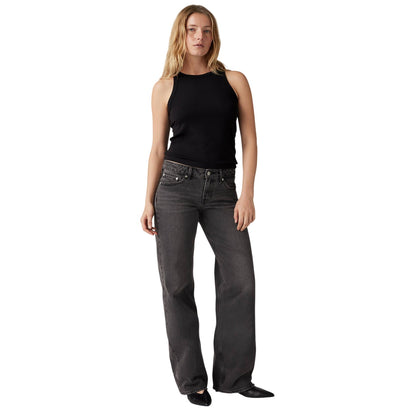 Wish Me Luck - Close up - Levis Womens-Ladies Wide Leg Low Rise Jeans