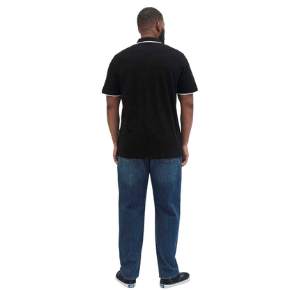 Black - Back - Jack And Jones Mens Paulos Organic Cotton Polo Shirt