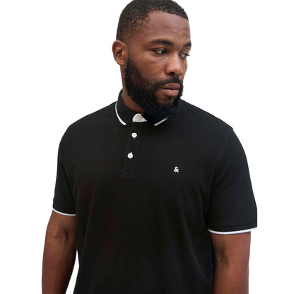 Black - Lifestyle - Jack And Jones Mens Paulos Organic Cotton Polo Shirt