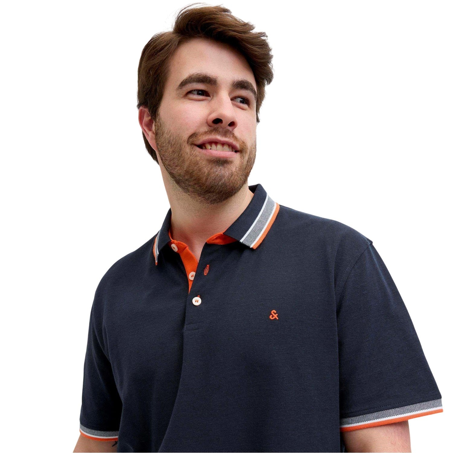 Black-Navy - Side - Jack And Jones Mens Paulos Organic Cotton Polo Shirt