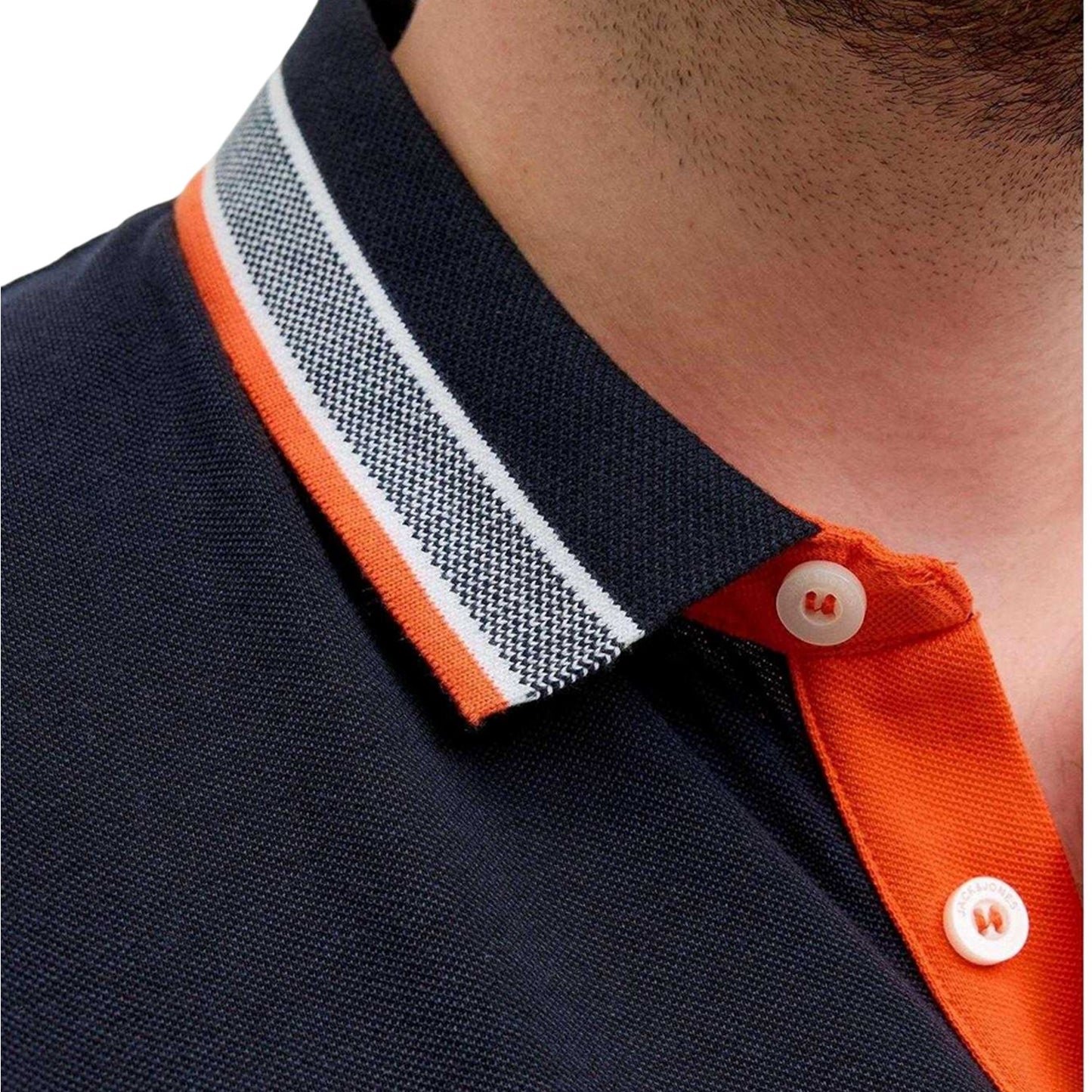 Black-Navy - Lifestyle - Jack And Jones Mens Paulos Organic Cotton Polo Shirt