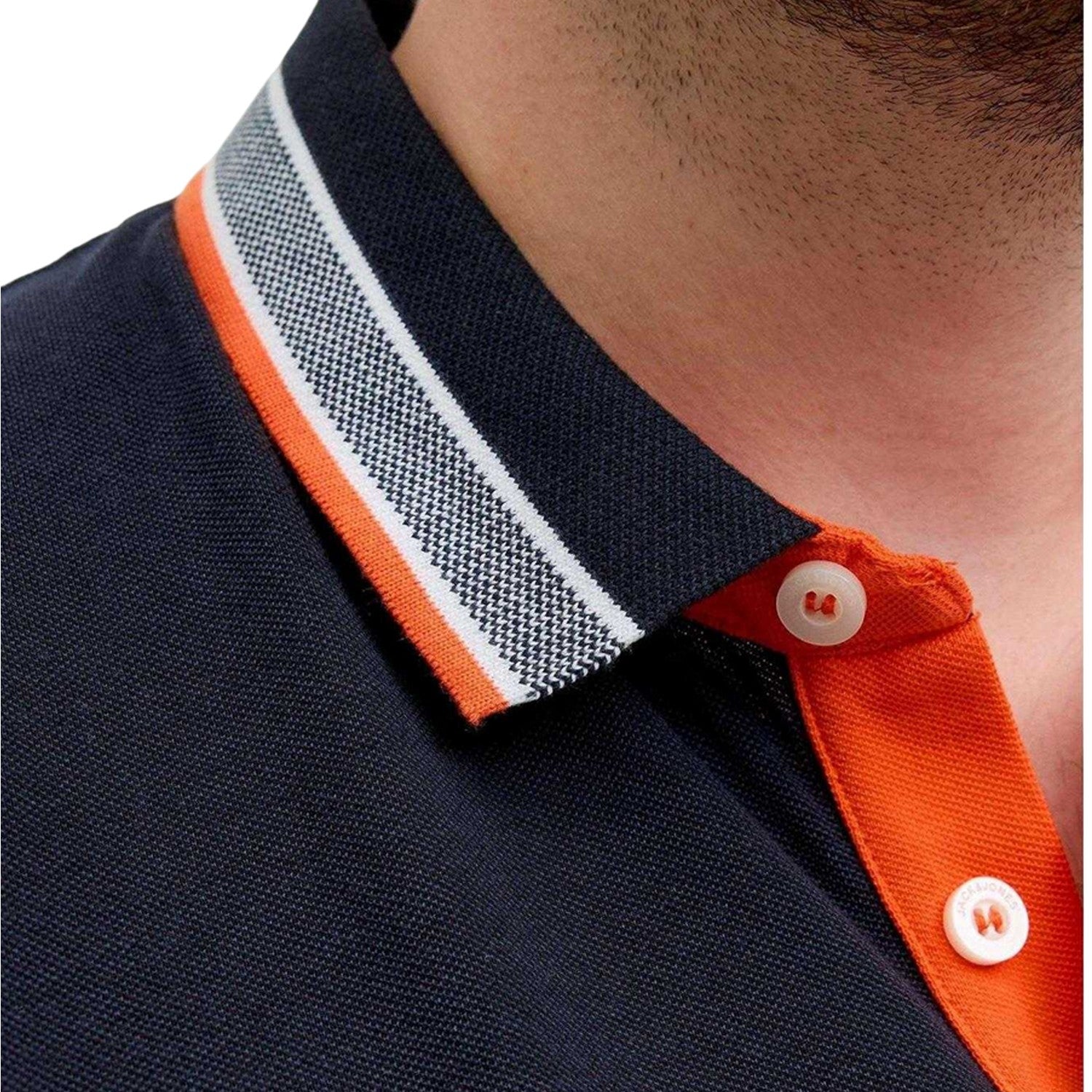 Black-Navy - Lifestyle - Jack And Jones Mens Paulos Organic Cotton Polo Shirt
