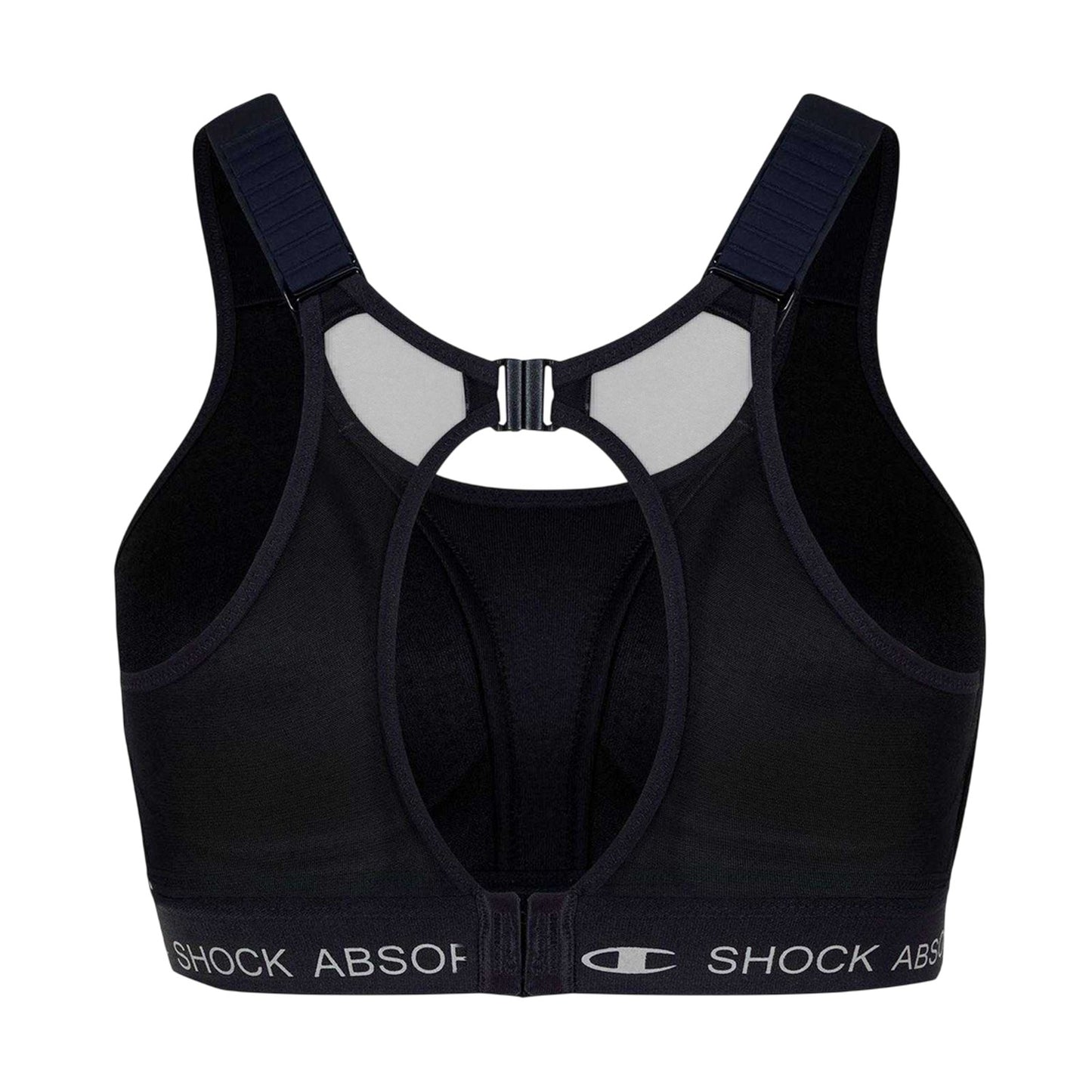 Black - Back - Shock Absorber Womens-Ladies Logo Sports Bra
