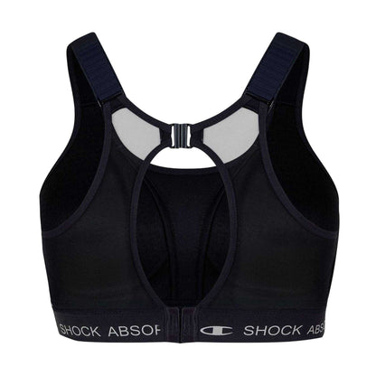 Black - Back - Shock Absorber Womens-Ladies Logo Sports Bra