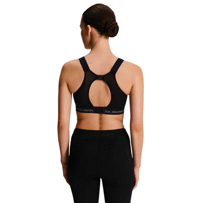 Black - Pack Shot - Shock Absorber Womens-Ladies Logo Sports Bra
