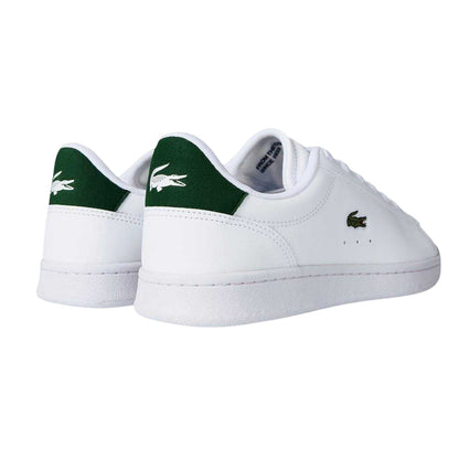 White-Green - Back - Lacoste Childrens-Kids Carnaby Pro Leather Trainers
