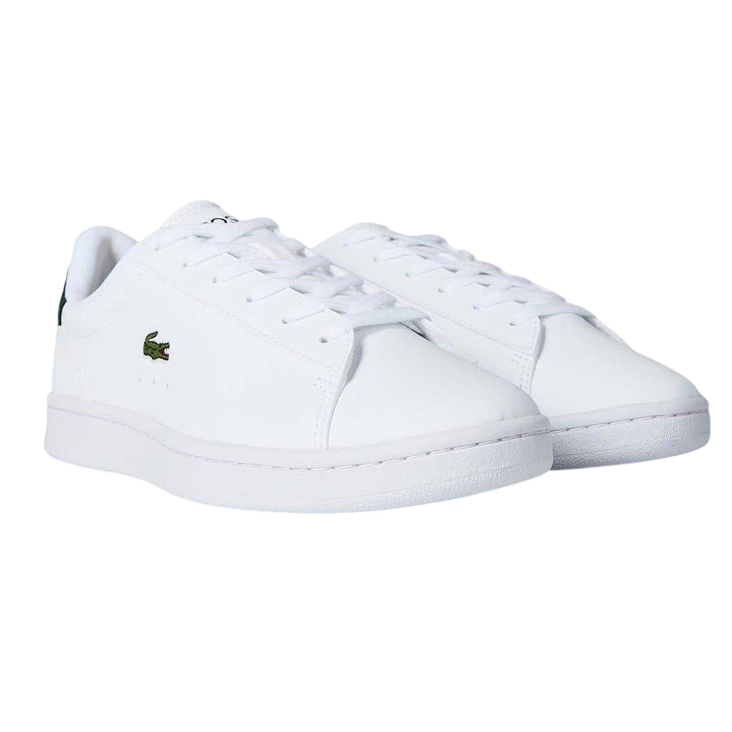 White-Green - Lifestyle - Lacoste Childrens-Kids Carnaby Pro Leather Trainers