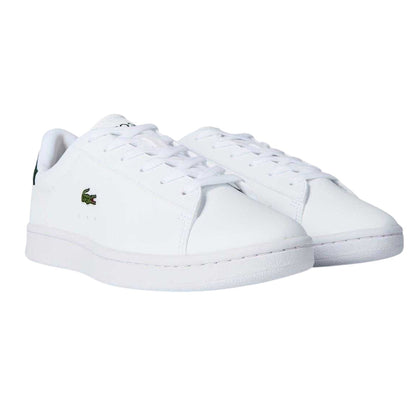 White-Green - Lifestyle - Lacoste Childrens-Kids Carnaby Pro Leather Trainers