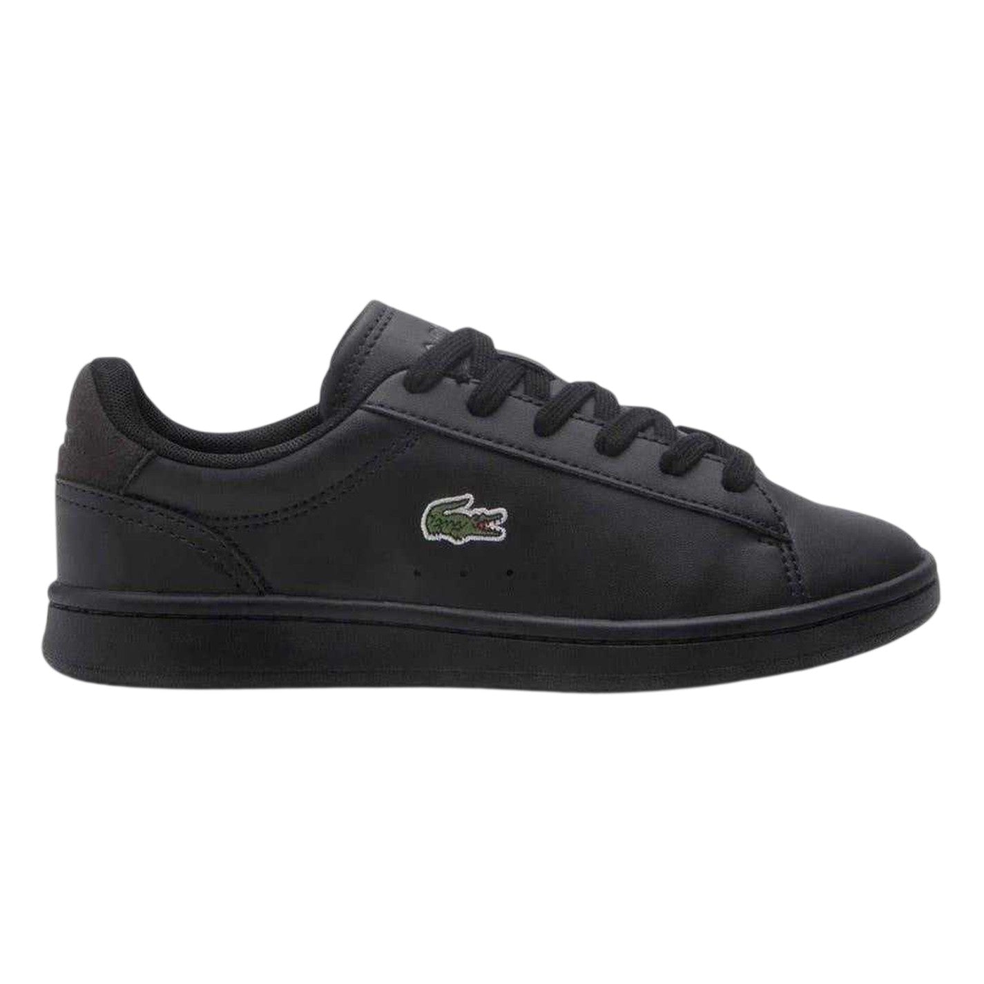 Black - Front - Lacoste Childrens-Kids Carnaby Pro Leather Trainers