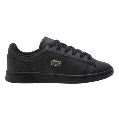 Black - Front - Lacoste Childrens-Kids Carnaby Pro Leather Trainers