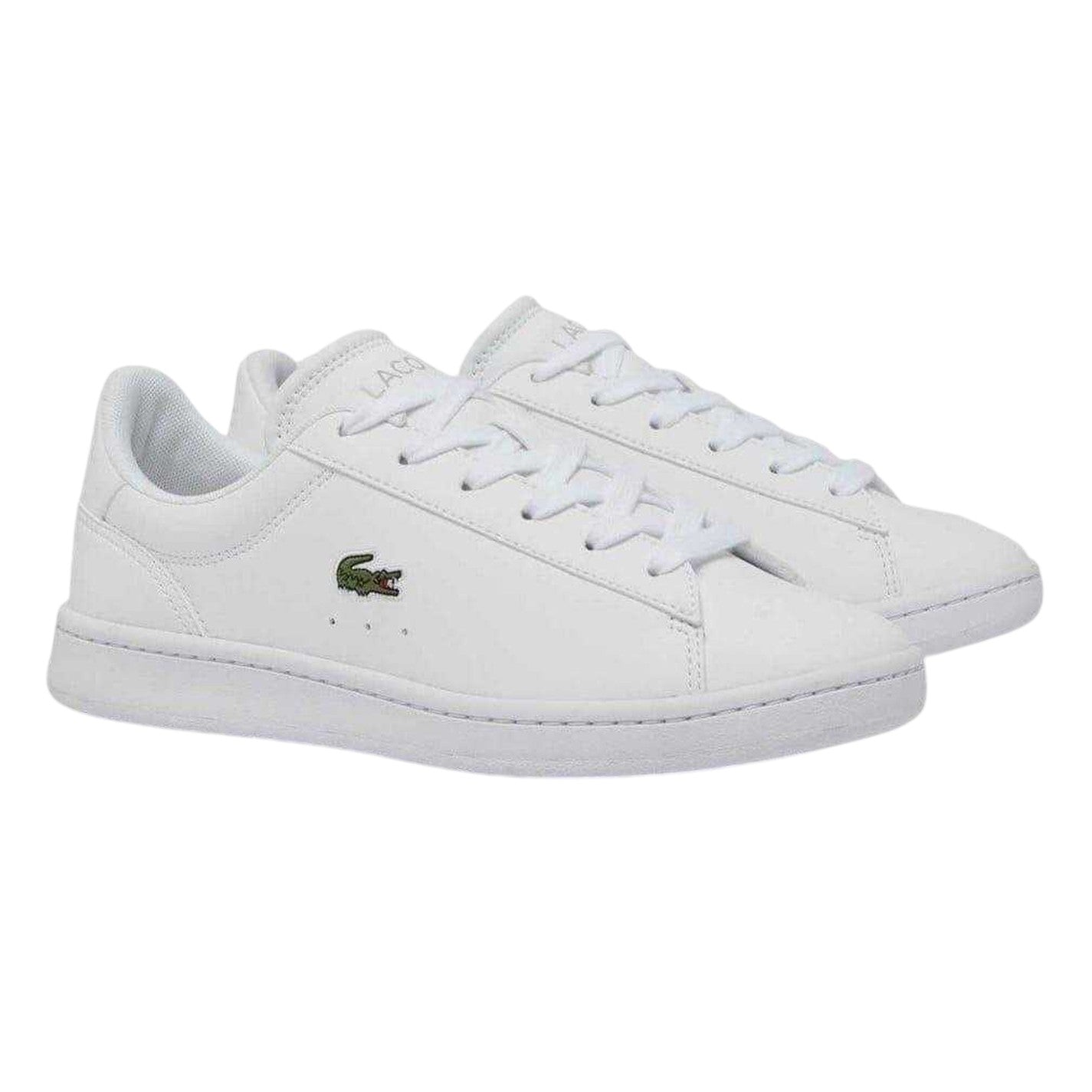 White - Side - Lacoste Childrens-Kids Carnaby Pro Leather Trainers