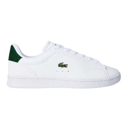White-Green - Front - Lacoste Childrens-Kids Carnaby Pro Leather Trainers