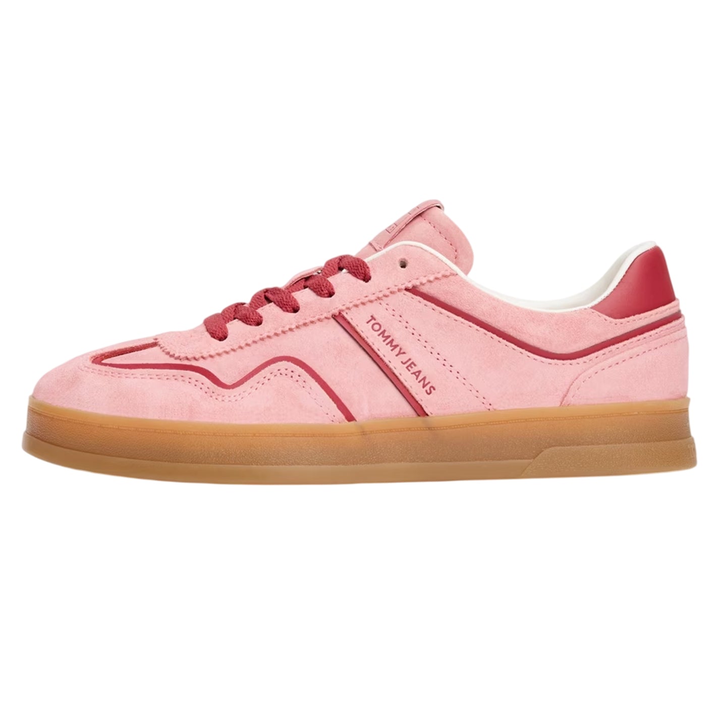 Pink - Side - Tommy Jeans Womens-Ladies Greenwich Low Trainers