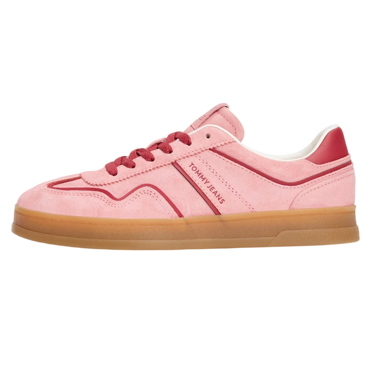 Pink - Side - Tommy Jeans Womens-Ladies Greenwich Low Trainers