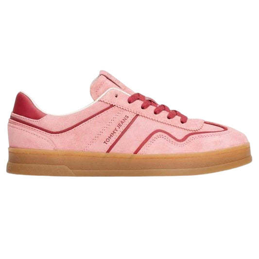 Pink - Front - Tommy Jeans Womens-Ladies Greenwich Low Trainers