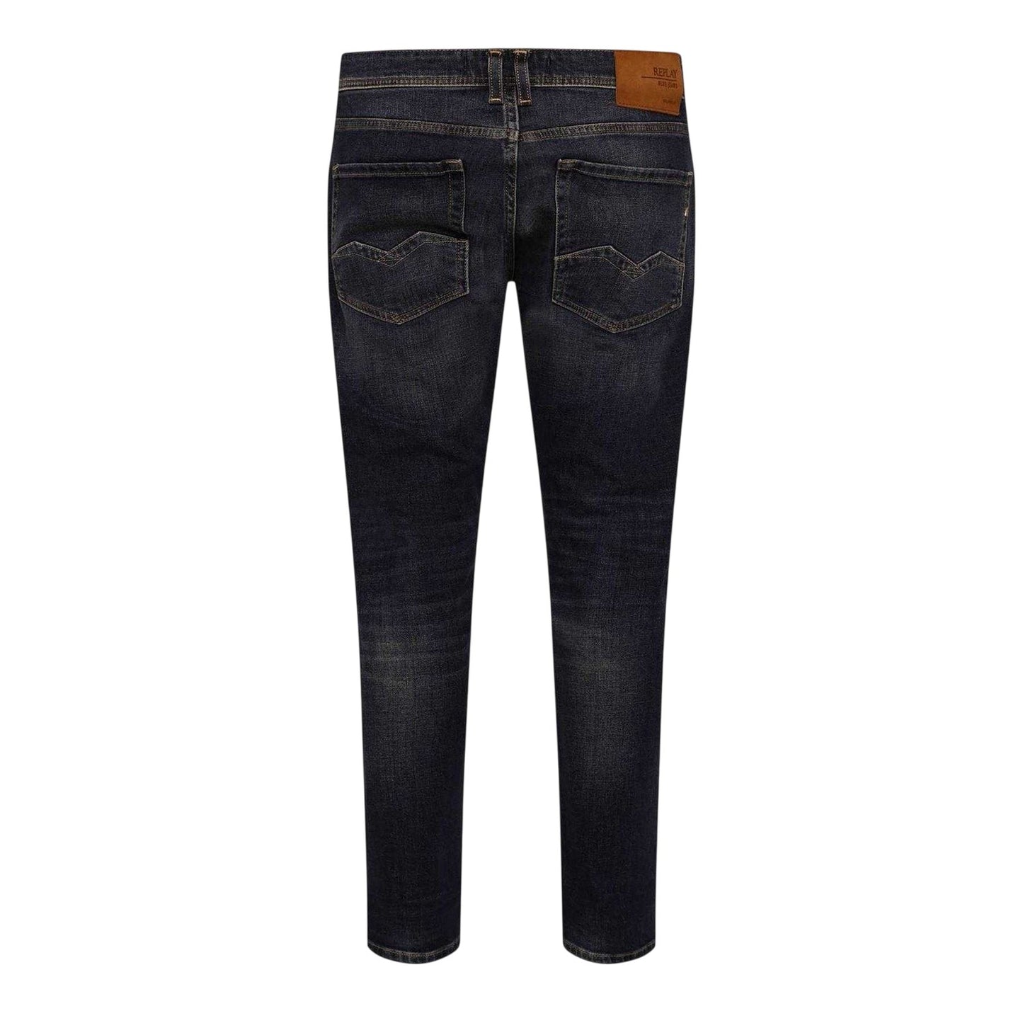 Blue - Back - Replay Mens Anbass Cotton Comfort Jeans
