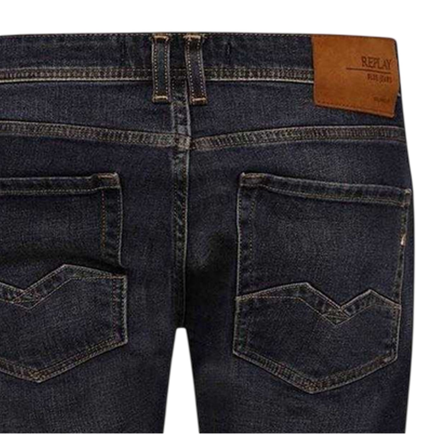 Blue - Lifestyle - Replay Mens Anbass Cotton Comfort Jeans