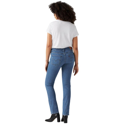 Lapis Gem - Back - Levis Womens-Ladies High Rise Straight Leg Jeans