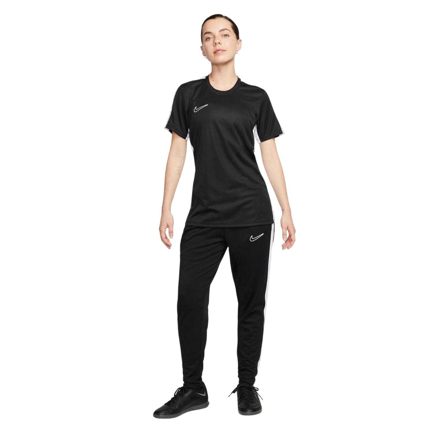 Black-White - Pack Shot - Nike Womens-Ladies Logo Dri-FIT Top
