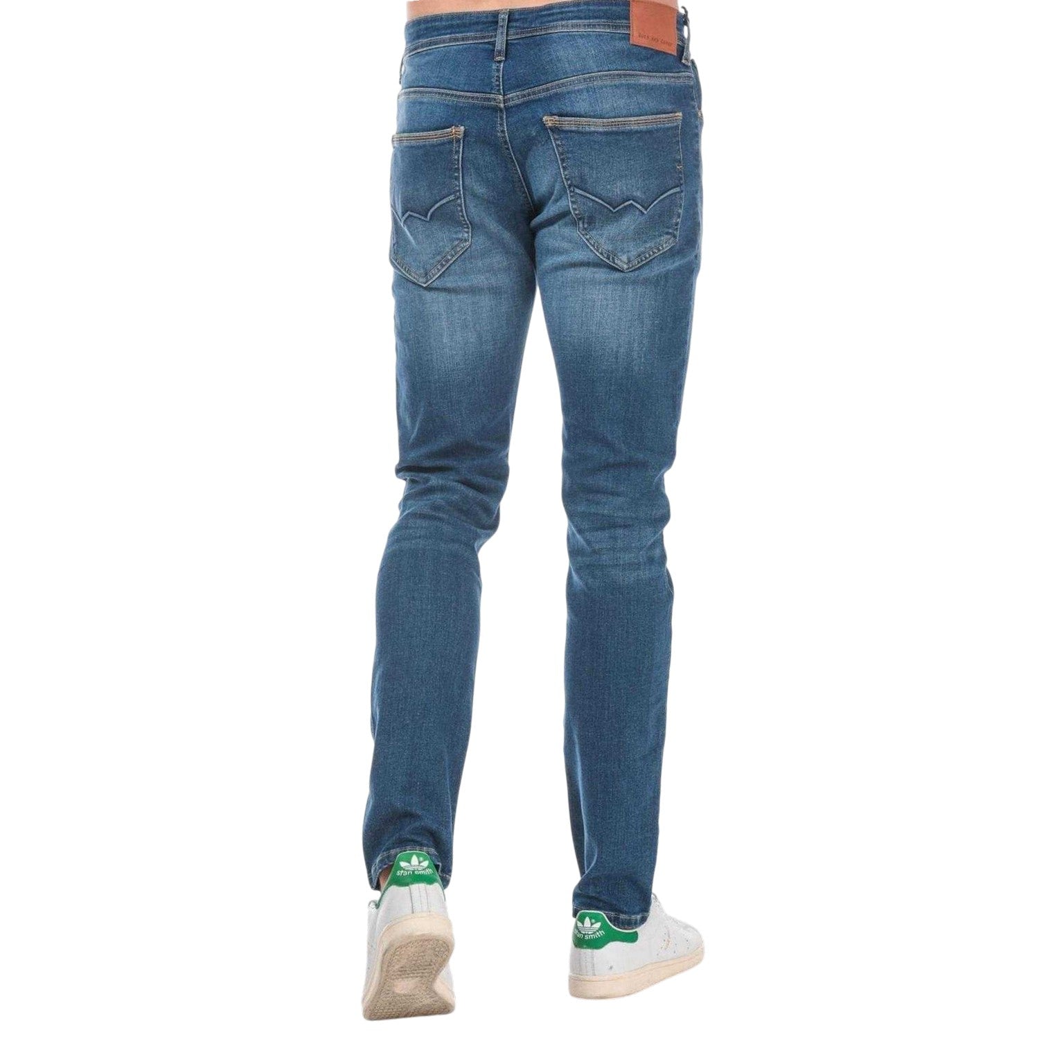 Denim - Back - Duck and Cover Mens Overbug Tapered Jeans
