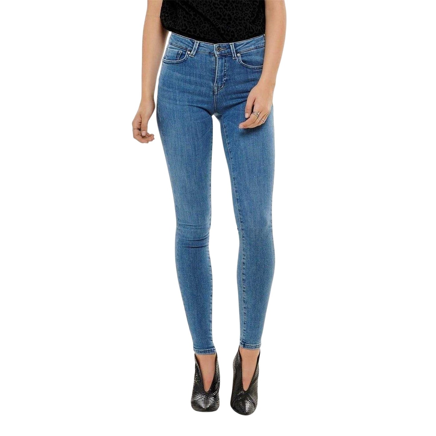 Light Blue - Lifestyle - Only Womens-Ladies Plain Skinny Jeans