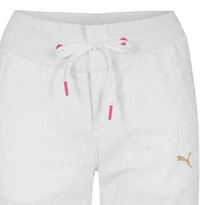 White - Side - Puma Womens-Ladies Woven Trousers
