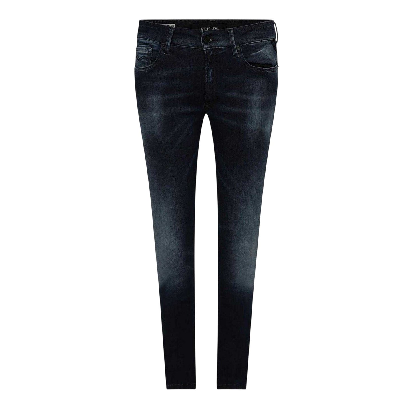 Blue - Back - Replay Womens-Ladies Luz Cotton Skinny Jeans