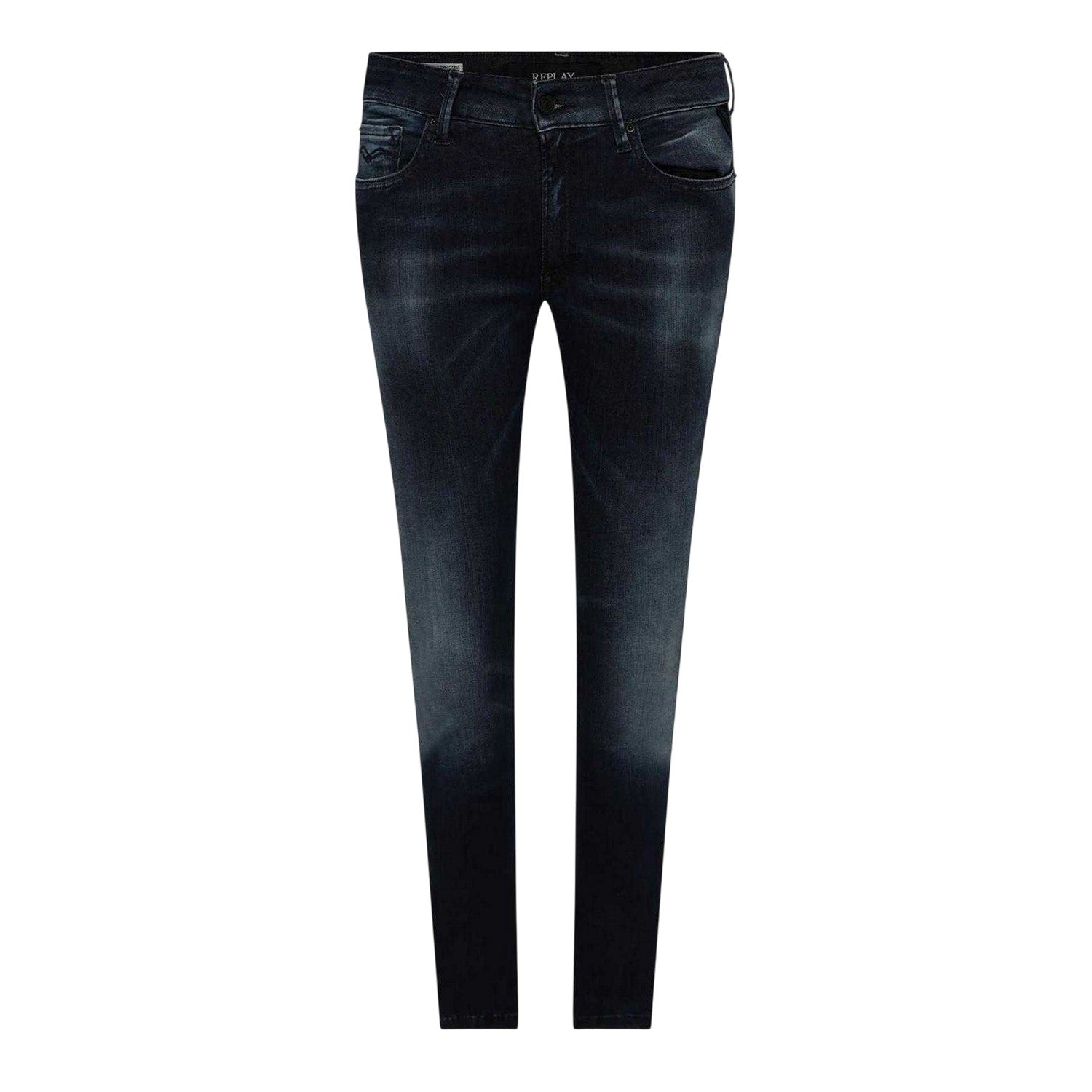 Blue - Back - Replay Womens-Ladies Luz Cotton Skinny Jeans