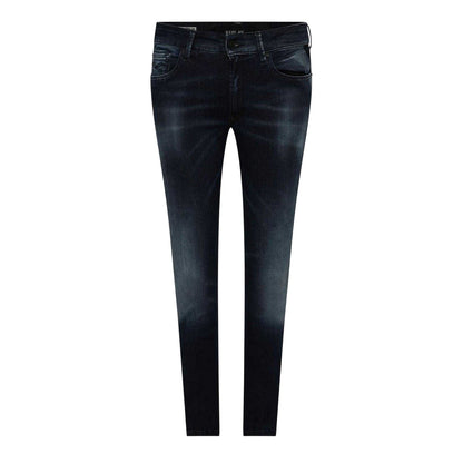 Blue - Back - Replay Womens-Ladies Luz Cotton Skinny Jeans