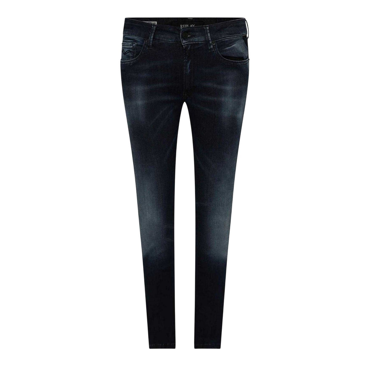 Blue - Back - Replay Womens-Ladies Luz Cotton Skinny Jeans