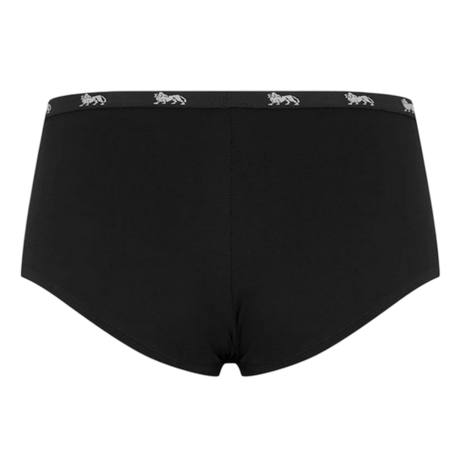 Black - Back - Lonsdale Womens-Ladies Logo Cotton Briefs