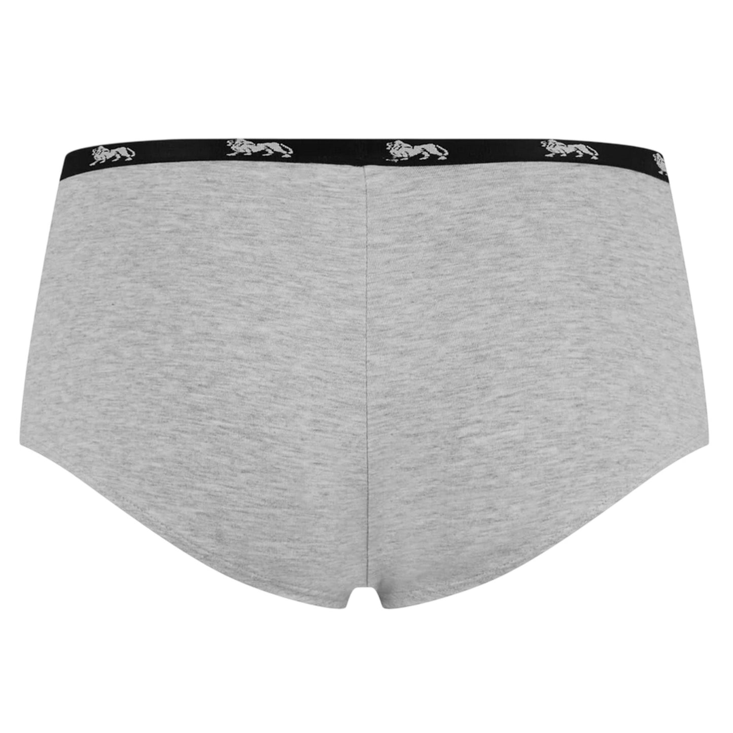 Grey Marl Marl - Back - Lonsdale Womens-Ladies Logo Cotton Briefs