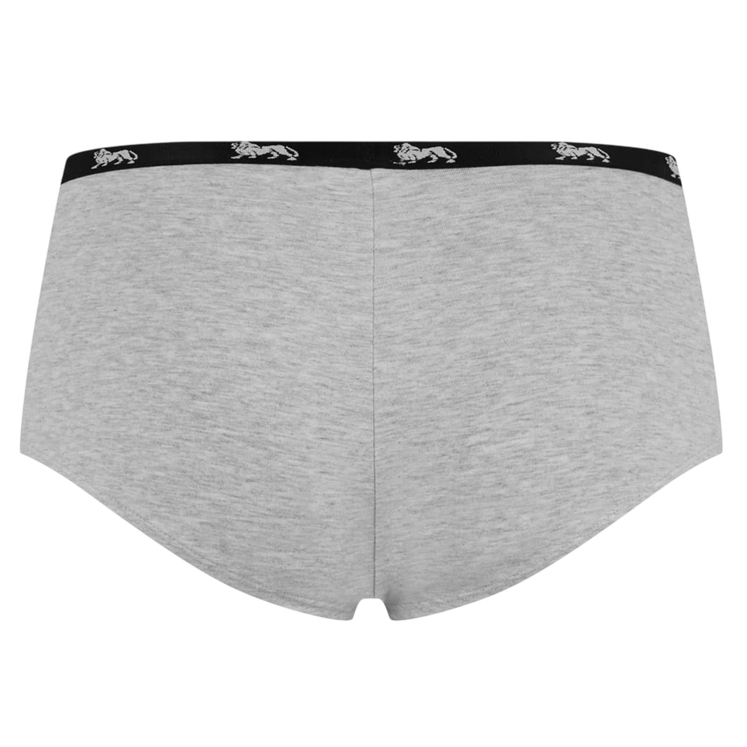 Grey Marl Marl - Back - Lonsdale Womens-Ladies Logo Cotton Briefs