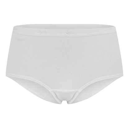 White - Front - Lonsdale Womens-Ladies Logo Cotton Briefs