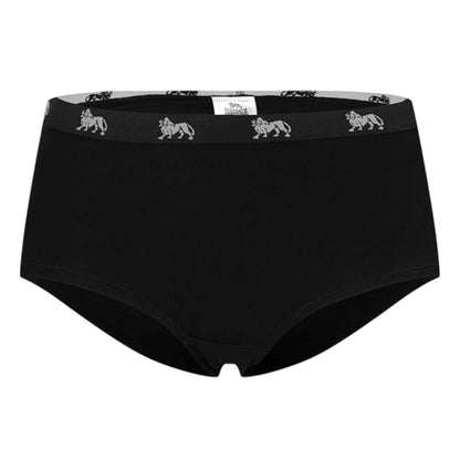Black - Front - Lonsdale Womens-Ladies Logo Cotton Briefs