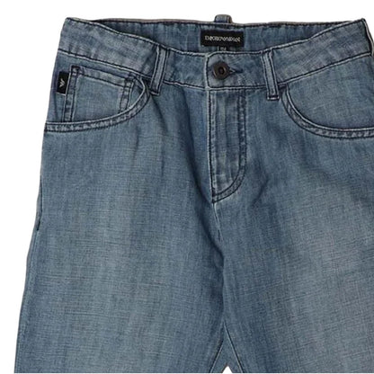 Blue - Side - Emporio Armani Childrens-Kids J04 Jeans