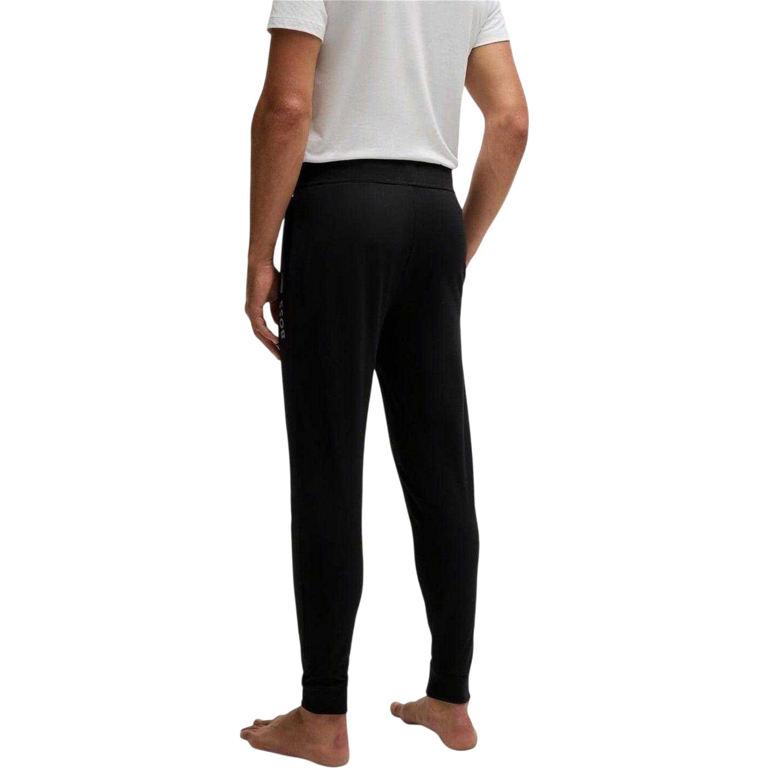 Black - Back - Boss Mens Authentic French Terry Regular Joggers