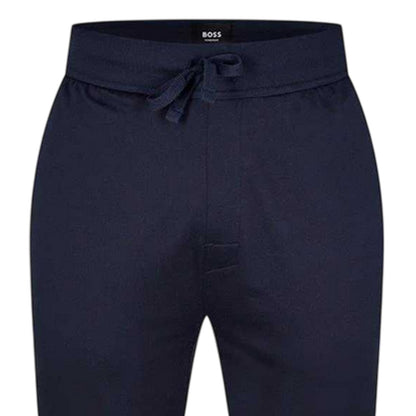 Navy - Side - Boss Mens Authentic French Terry Regular Joggers