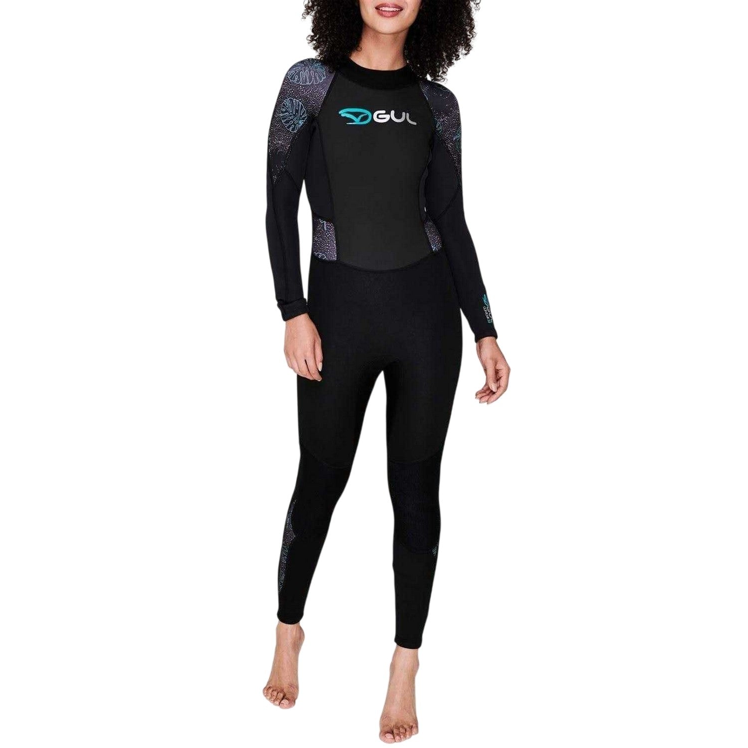 Black - Pack Shot - Gul Womens-Ladies Core Full Wetsuit