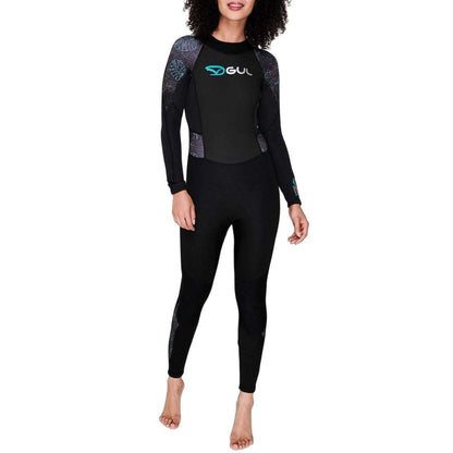 Black - Pack Shot - Gul Womens-Ladies Core Full Wetsuit