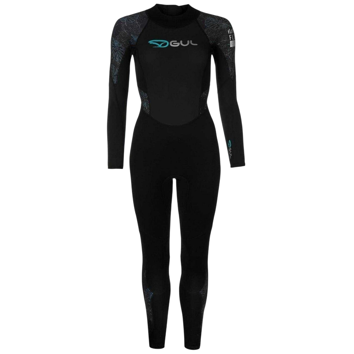 Black - Front - Gul Womens-Ladies Core Full Wetsuit